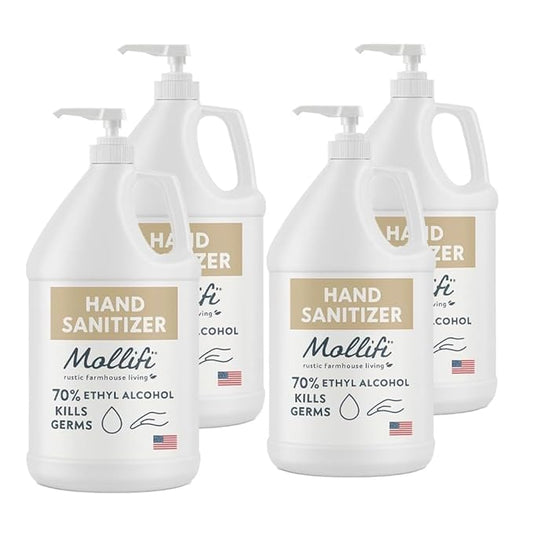 Hand Sanitizer, 1/2 gallon, Fragrance Free, PK-4, With Pump for Dispenser, Mfr: MOL9747-12_1/2GAL4V2-A