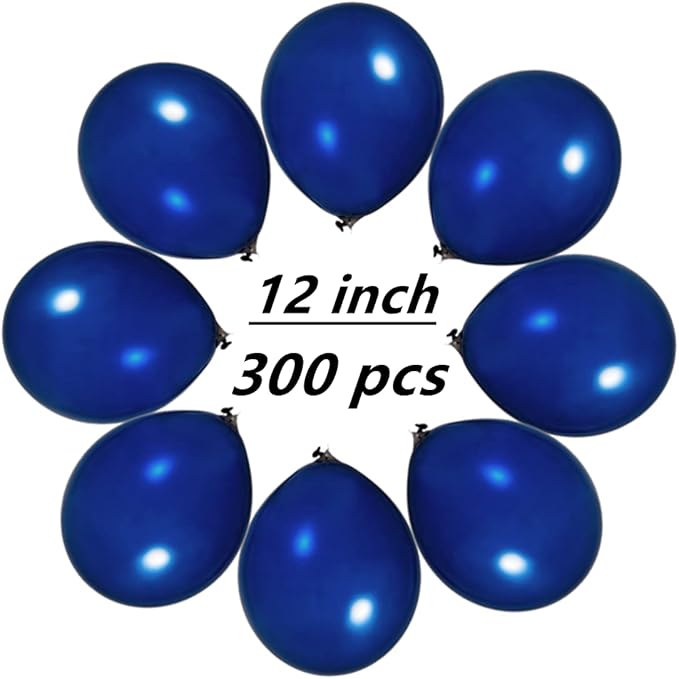 300 Pack Navy Blue Balloons 12 inch Royal Navy Latex Party Balloon Bulk for Various Party Events Decorations