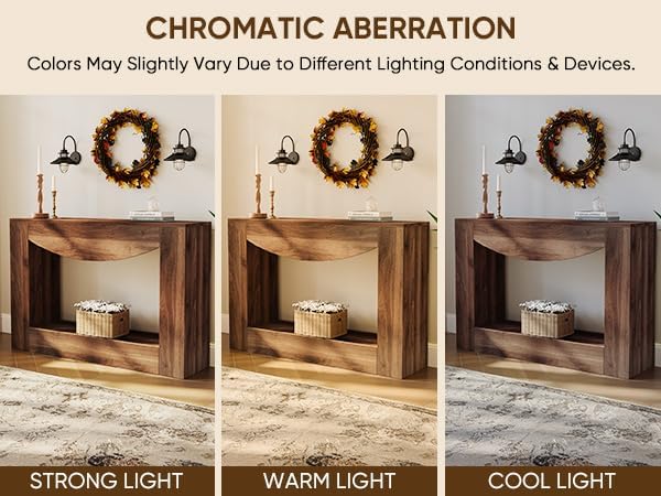 Console Table, 47 Inches Wooden Rectangular Sofa Table Behind The Couch, Entryway Table Behind Couch, Wooden Accent Entryway Table for Living Room, Hallway