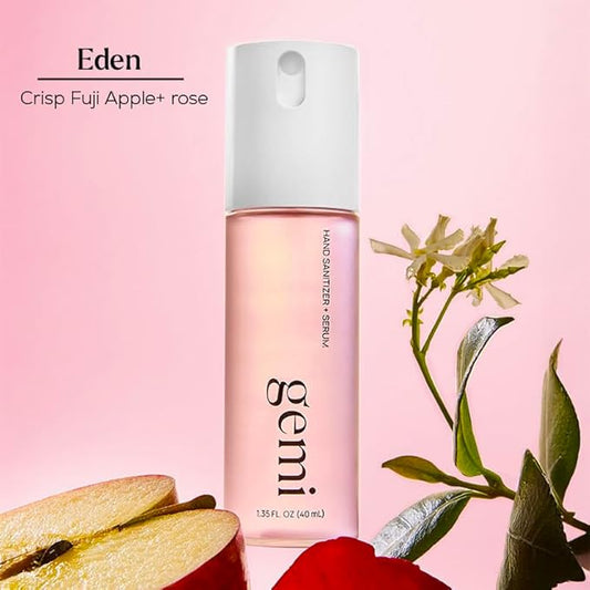 Hand Sanitizer + Serum™ | Eden | Hydrating K-Beauty Formula with Centella, Vitamin B5 & Green Tea | Kills 99.9% of Germs | Fresh Scent with Lavender, Geranium & White Musk | 650 Sprays