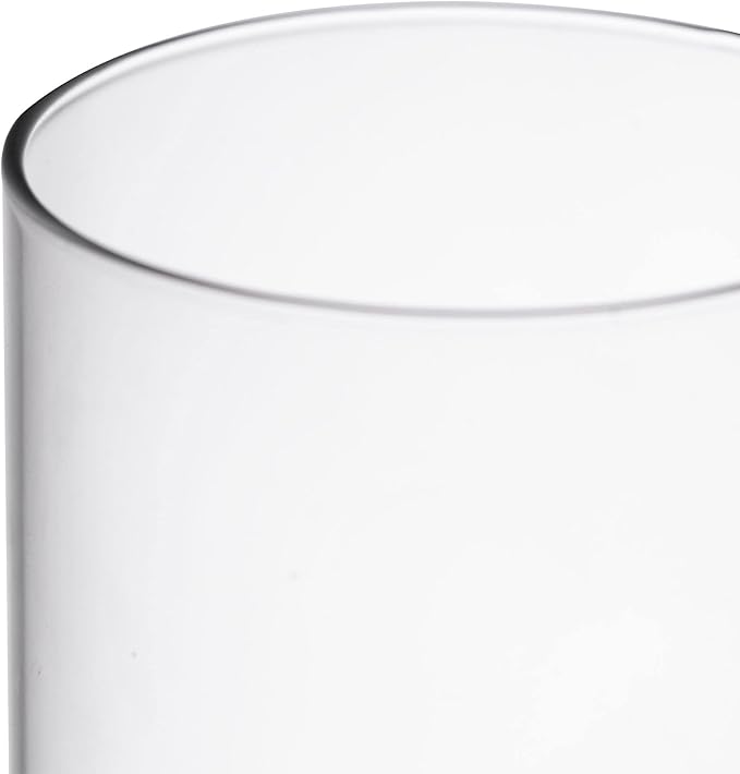 CYS EXCEL D-6" H-14 Glass Open Ended Hurricane Candleholder Bottomless Cylinder Sleeve Clear Chimney Shade Tube Cover, 1 Piece