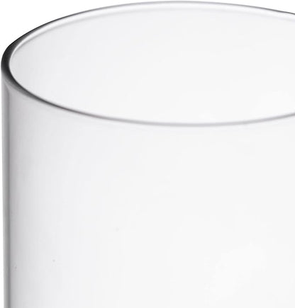 CYS EXCEL D-2.5" H-14 Glass Open Ended Hurricane Candleholder Bottomless Cylinder Sleeve Clear Chimney Shade Tube Cover, 1 Piece