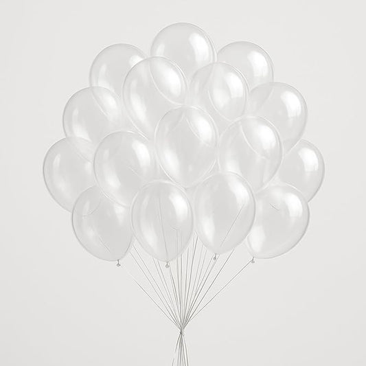 Clear Balloons 100 Pack, 12 Inch Latex Helium Transparent Balloons Garland for Elegant Birthday Wedding Baby Shower Graduation Arch Party Decorations