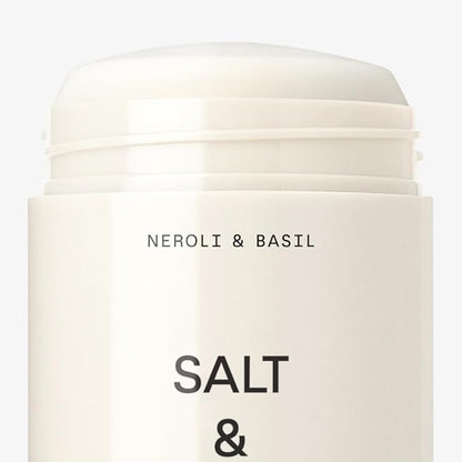 SALT & STONE Aluminum Free Deodorant | Extra Strength 48 Hour Protection for Women & Men | Made with Seaweed Extracts, Niacinamide & Prebiotics (Neroli & Basil)