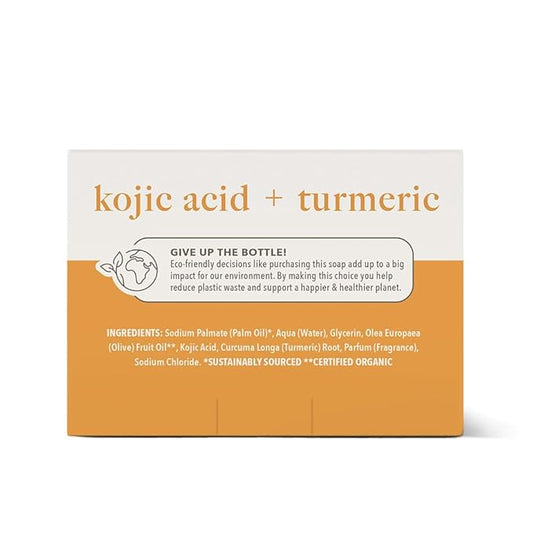 Kojic Acid Soap with Turmeric - Skin Illuminating & Spot Balancing - Natural Face & Body Soap - Evens Complexion - Organic Ingredients - Set of 3