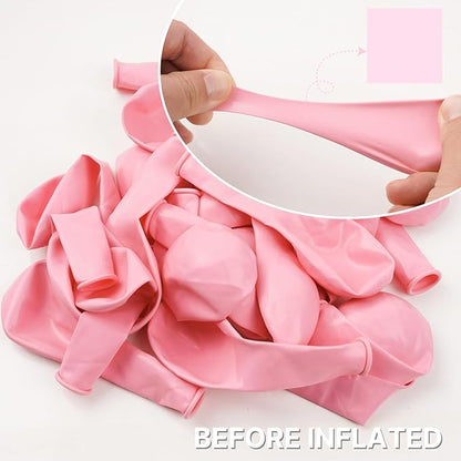 PartyWoo Pastel Pink Balloons, 50 pcs 12 Inch Pink Balloons, Baby Pink Balloons for Balloon Garland Balloon Arch as Birthday Party Decorations, Wedding Decorations, Baby Shower Decorations, Pink-Q05