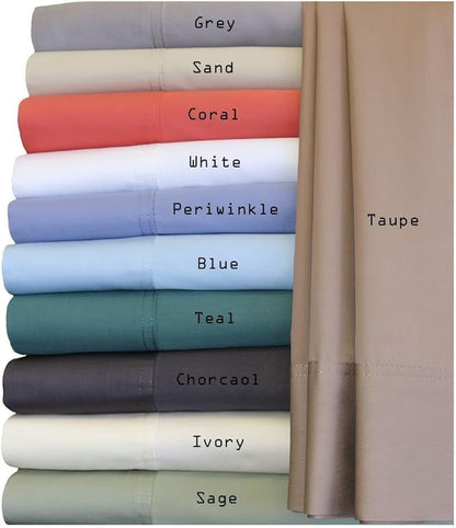 Royal Hotel Bedding Silky Soft, Viscose from Bamboo, and Cotton Blend Sheet Set, 100% Luxury Blend, 60% Viscose Made from Bamboo and 40% Cotton Bed Sheets, Queen Size, White