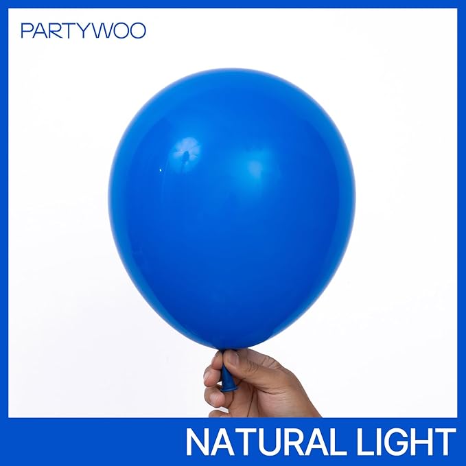 PartyWoo Royal Blue Balloons 50 pcs 12 Inch Matte Latex Helium Balloons for Graduation Baby Shower 4th of July Independence Day Gender Reveal Under the Sea New Born Birthday Party Decorations Blue-Y5