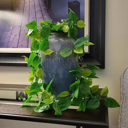 BLEUM CADE Fake Hanging Plants, 8pcs Artificial Hanging Plant, Faux Pothos Vines Hanging Plant Greenery for Wall Home Living Room Indoor Outdoor Decor (No Baskets)