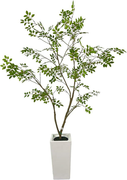 Artificial Elm Tree Faux Elm Tree 6ft Tall Fake Plant in Pot Fake Silk Tree Faux Plants Indoor