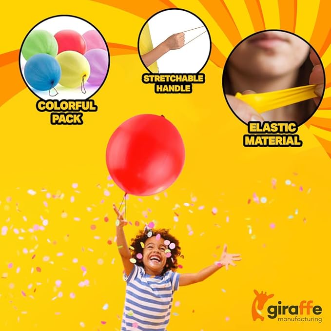 Giraffe 18 Inch Large Thick Latex Neon Rubber Balloons for Kids 30 Pack Bulk - Boys & Girls Birthday Decorations Balloons Party Favors 8-12 Outdoor Strong Party Baloons - Bright Colored Ballon Bag