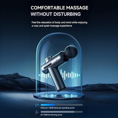 Portable Deep Tissue Muscle Massage Gun – 99-Speed Handheld Percussion Massager with LCD Display, Quiet Motor, 6 Heads & Carrying Case – Rechargeable Body Relaxation Tool for Active Lifestyles