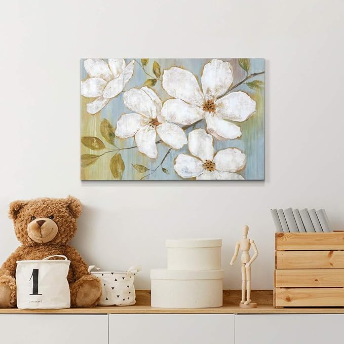 Home Decor Landscape Canvas Wall Art Abstract Floral Painting Modern Pictures Artwork Decoration for Living Room Kitchen Bathroom Office, Ready to Hang