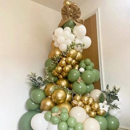 100pcs Metallic Gold Balloons Different Sizes 18 inch +12 inch +10 inch +5 inch Chrome Gold Balloon Gold Latex Balloons for Halloween Christmas Thanksgiving Birthday Party Graduation Baby Shower