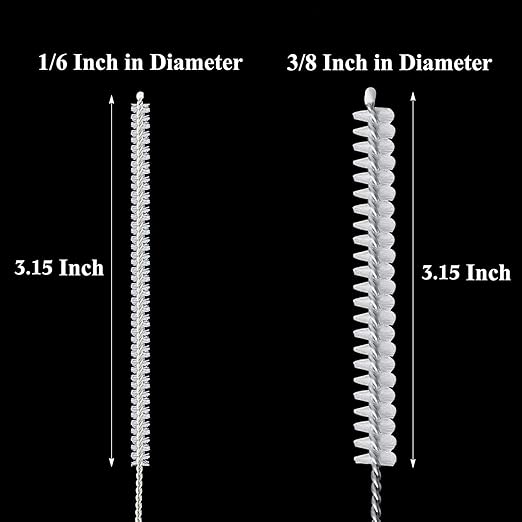 4 Pieces Feeding Tube Brushes, Long Pipe Cleaners Straw Cleaning Brushes, 32 Inches Long with Soft Nylon Bristles Head, Suitable for Cleaning Feeding Tubes
