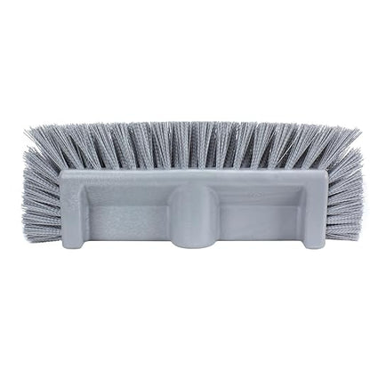 SPARTA Multi-Level Tile Scrub Brush 12" Wide Brush Head, Heavy-Duty Tile Cleaning Brush with End Bristles for Commercial Tiles, Tubs and Floor, Plastic, 12 Inches, Gray, (Pack of 12)