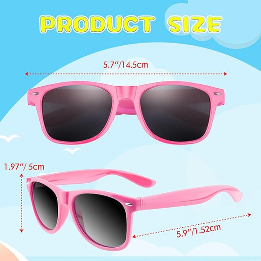 ASTARON 12 Pack Party Sunglasses Bulk Neon Party Favors for Beach Wedding Party Pool Party Supplies