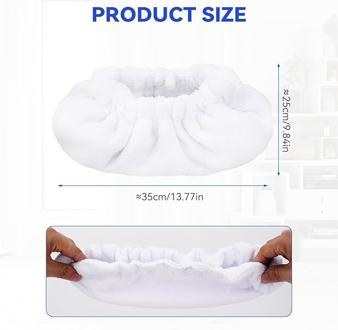 Steam Mop Pads Fit for Dupray Neat Steam Cleaner - Large Bonnets (Rectangle) Neat Washable and Reusable Microfiber Pads - Accessories for Neat Steam Cleaner (8 Pack)
