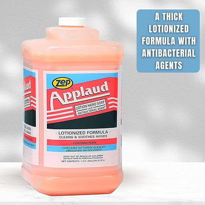 Zep Applaud Antibacterial Lotion Hand Soap 1 Gallon 338521 (Case of 4) Professional Strength