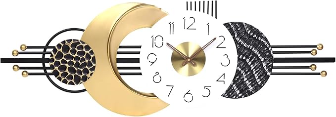38x14 Inch Modern Large Wall Clock Battery Operated, Silent Non-Ticking Decorative Analog Clocks for Living Room, Bedroom, Office, Kitchen, Entryway