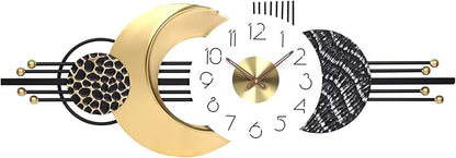 38x14 Inch Modern Large Wall Clock Battery Operated, Silent Non-Ticking Decorative Analog Clocks for Living Room, Bedroom, Office, Kitchen, Entryway