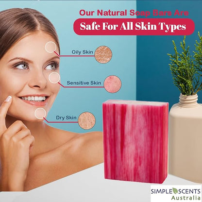 Goats Milk and Berries Scented Natural Soap Bars (12 Bars), 3.5oz Moisturizing French Triple Milled Soap Bars Enriched with Shea Butter - Pure Plant Oil Bath & Body Bars