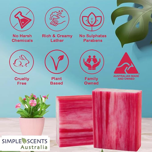 Goats Milk and Berries Scented Natural Soap Bars (12 Bars), 3.5oz Moisturizing French Triple Milled Soap Bars Enriched with Shea Butter - Pure Plant Oil Bath & Body Bars