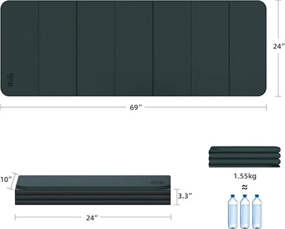 1/2 Inch Extra Thick Yoga Mat Pilates Equipment, 69"x24" Odorless Workout Mats for Home Gym, Non-slip Exercise Mats for Women Men Home Workout, Foldable Yoga Mats for Travel Camping Sleeping