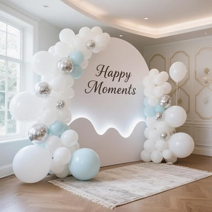 White Balloons 100 Pack, 12 Inch Matte White Latex Helium Garland for Weddings Birthdays Baby Showers Graduations Elegant Arch Party Decorations