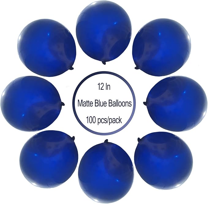 Navy Blue Balloons - 100pcs Dark Blue Balloons for New Year, Wedding, Birthday, Christmas, Baby Shower & Party Decoration