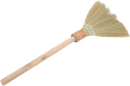 LUOZZY Detachable Straw Broom 74x30cm Lightweight Floor Sweeper for Living Room Sofa Cleaning