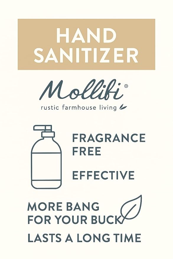 Hand Sanitizer, 1 Gallon, Fragrance Free, PK-1, With Pump, Mfr: MOL9747-12GALV3-A