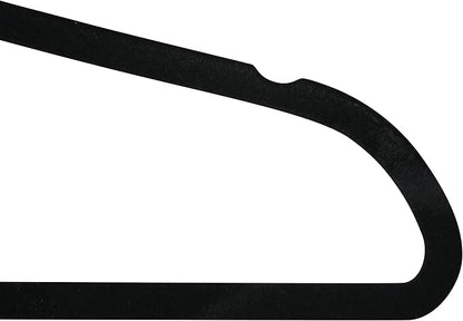Simplify 10 Super Slim Velvet Huggable Hangers in Black