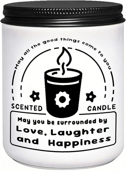 Inspirational Gifts for Women, Scented Candles, Lavender Eucalyptus Candles for Home Scented, Aromatherapy Candle, Soy Wax Candle for Stress Relief and Relax, Christmas, Birthday, Valentine Gifts