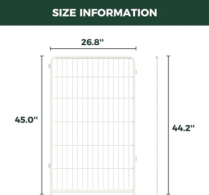 FXW Homeplus Unleashed Indoor Dog Playpen - Stress-Free and Safe Play, Heavy Duty 45 Inch 4 Panels Dog Pen for Large Dogs, White│Patented