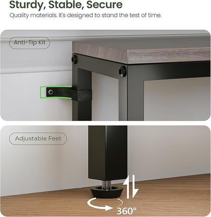 94.5" Behind Couch Table with 2 Fast Charging Stations, 7.1" Narrow Skinny Sofa Table with 4 Power Outlets, 4 USB-A, 2 USB-C for Console Entryway, Black Oak