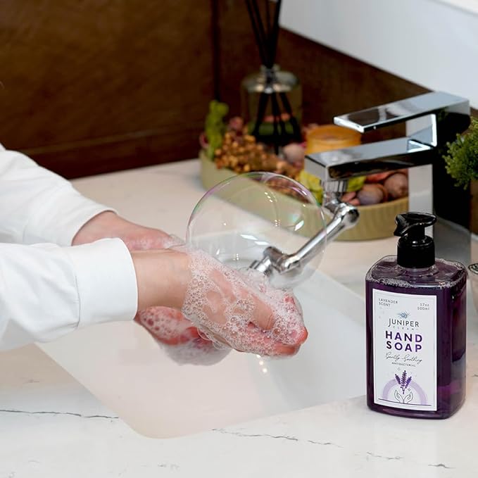 Antibacterial Hand Soap with Pump, Lavender Scent, Liquid Hand Soap 17 Fl Oz (Pack of 1)