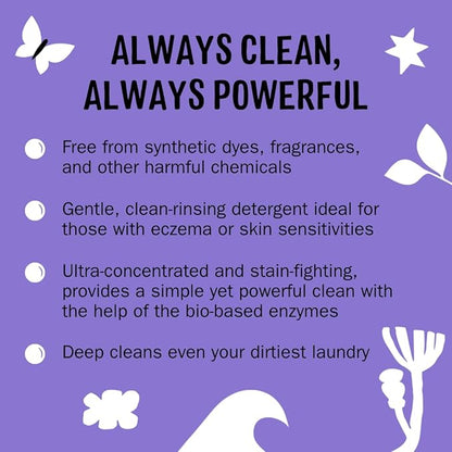 Molly's Suds Liquid Laundry Detergent | Clean Laundry Detergent Soap for Sensitive Skin | 2x Concentrated, High Efficiency (HE) (Lavender - 200 Loads)