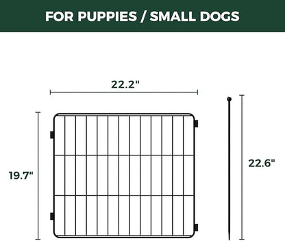 FXW MiniPaws Unleashed Dog Playpen for Yard & RV Camping, Expandable 20-inch 4 Panels for Puppies and Small Dogs, Portable for Indoor and Outdoor Use