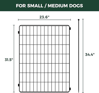 FXW MiniPaws Unleashed Dog Playpen for Yard & RV Camping, Expandable 32-inch 4 Panels for Small and Medium Dogs, Portable for Indoor and Outdoor Use