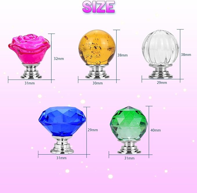AIPRIDY 238 Pcs DIY Fairy Wand Garden Stakes Kit,Multiple Color Scheme European Beads Crystal Diamond Tops and 12 or 10 Inch Threaded Rods,Stainless Steel Stakes with Diamond Toppe (Rose Flower)