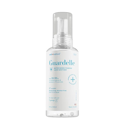 Well Before Guardelle, Alcohol-Free Foaming Hand Sanitizer - 97% Water, Non-Sticky Micro-Foam, 18 fl oz (Pack of 1)