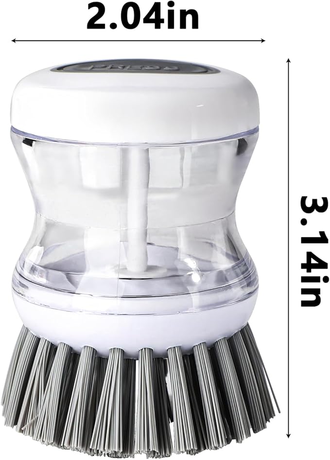 2 Pcs Dish Brushes, Kitchen Scrub Brush,Cleaning Brush, for Dish Scrubber Brush with Soap Dispenser(Gray) Dish Pot Pan Sink Cleaning (2, Gray)