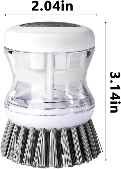 2 Pcs Dish Brushes, Kitchen Scrub Brush,Cleaning Brush, for Dish Scrubber Brush with Soap Dispenser(Gray) Dish Pot Pan Sink Cleaning (2, Gray)