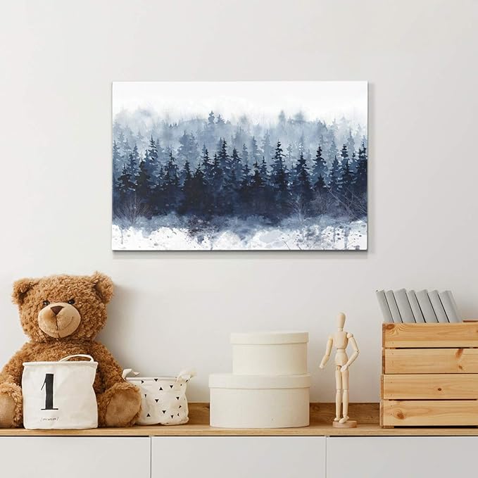 Wexford Home Home Decor Landscape Canvas Wall Art Abstract Floral Painting Modern Pictures Artwork Decoration for Living Room Kitchen Bathroom Office, Ready to Hang