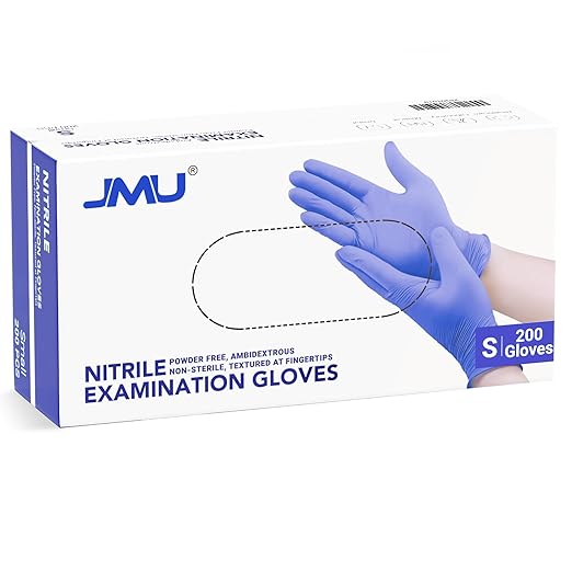 JMU Medical Exam Gloves, 200 Count, Small Nitrile Gloves, Disposable Latex Free & Powder Free, Multi-Purpose Use for a First Aid Kit and Medical Facilities