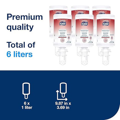 Tork Hand Sanitizing Alcohol-Free Foam S4, Alcohol-Free Alternative, 6 x 1L, 401813 (Formerly 401213)