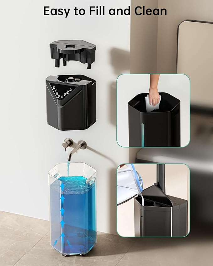 5Gal Humidifiers for Bedroom Large Room up to 2800ft², APP/Remote Control, 60H Supersized Cool Mist Humidifier with Auto 180°Mist Tube, 24H Timer, Top Fill Humidifiers for Home Office Bedroom Plants