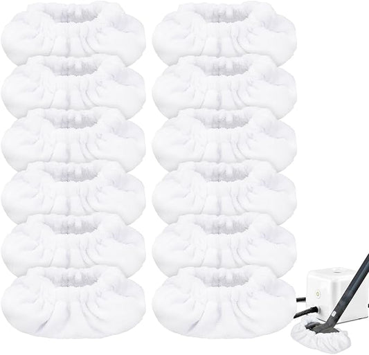 Steam Mop Pads Fit for Dupray Neat Steam Cleaner - Large Bonnets (Rectangle) Neat Washable and Reusable Microfiber Pads - Accessories for Neat Steam Cleaner (12 Pack)