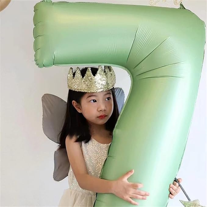 40 Inch Balloon Number 0 Sage Green, Large Foil Olive Green Number Balloons Set 0-9, Digital 0 Helium Balloons for Boys Girls 10th 20th Birthday Anniversary Jungle Safari Party Decoration Supplies